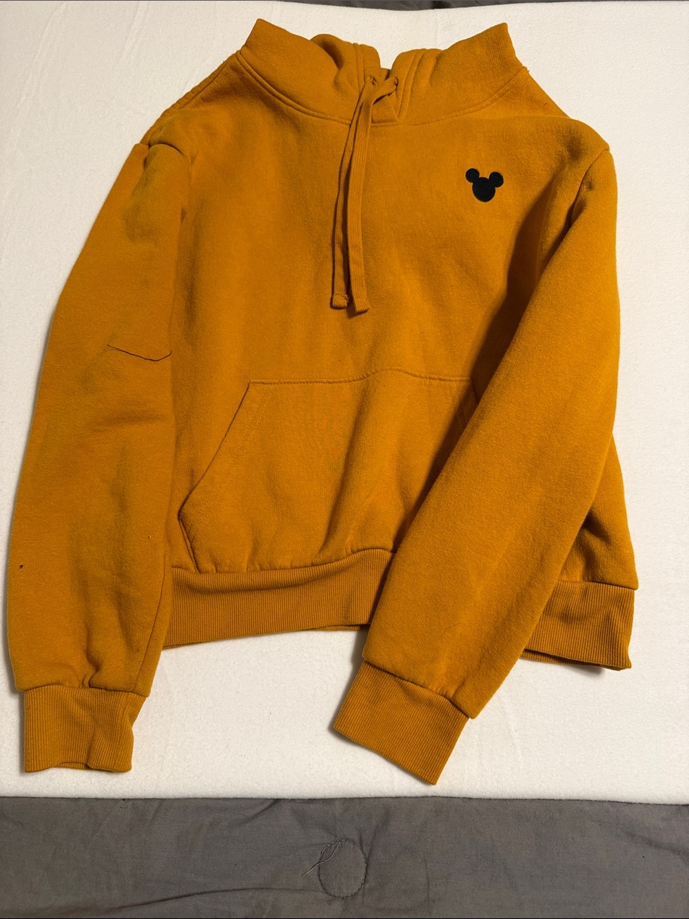 Divided Men's Mustard Crewneck Sweatshirt with Black Logo-s27